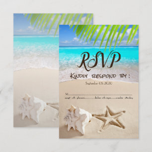 Tropischer Strand, Seastar, Seashell UAWG Einladung