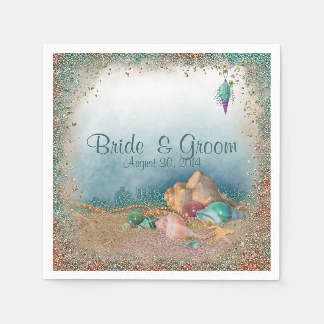 Tropischer Strand Serviette (Vorderseite)