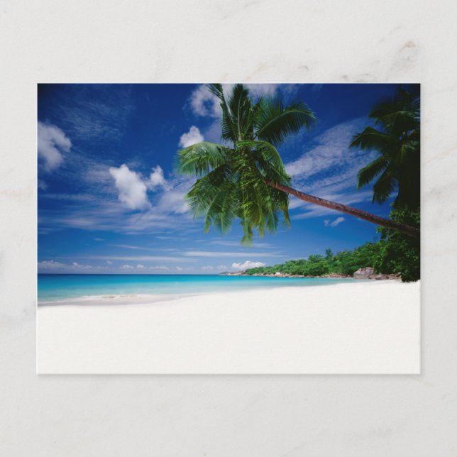 Tropischer Strand | Seychellen Postkarte (Vorderseite)