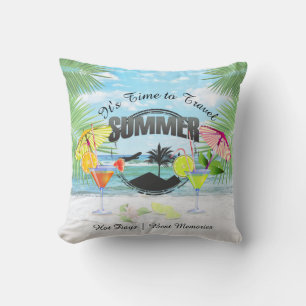 Tropischer Strand, Sommerferien PERSONALISIERT Kissen