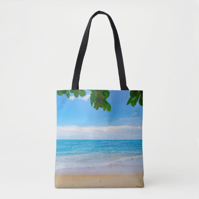 Tropischer Strand Sonne und Meer Tasche (Vorderseite)