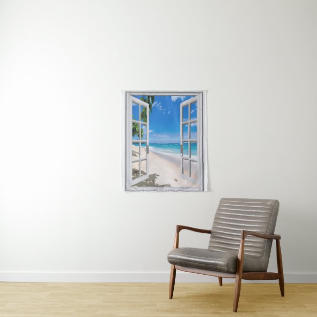 Tropischer Strand-themenorientierter Wandbehang Wandteppich (Beispiel)