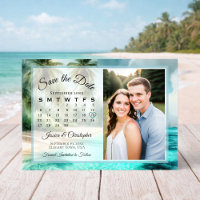 Tropischer Strand Wasserfarben-Kalender & Foto-Hoc