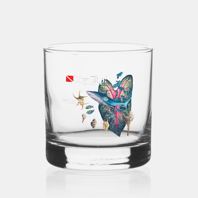 Tropischer Strand Whiskyglas (Vorderseite)