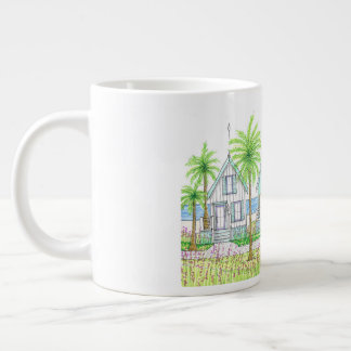 Tropischer Strandhütte Jumbo-Becher Jumbo-Tasse