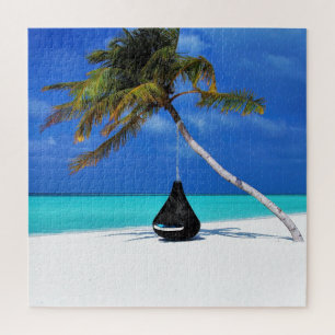 Tropischer Strandpalmen-Relax