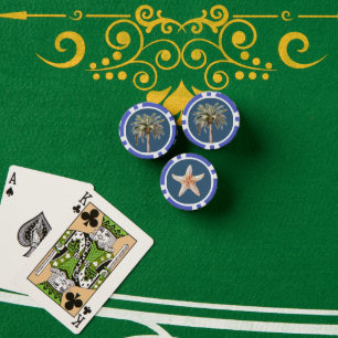 Tropischer Strandpalmenbaum  Pokerchips