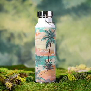 Tropischer Strandsonnenuntergang Trinkflasche