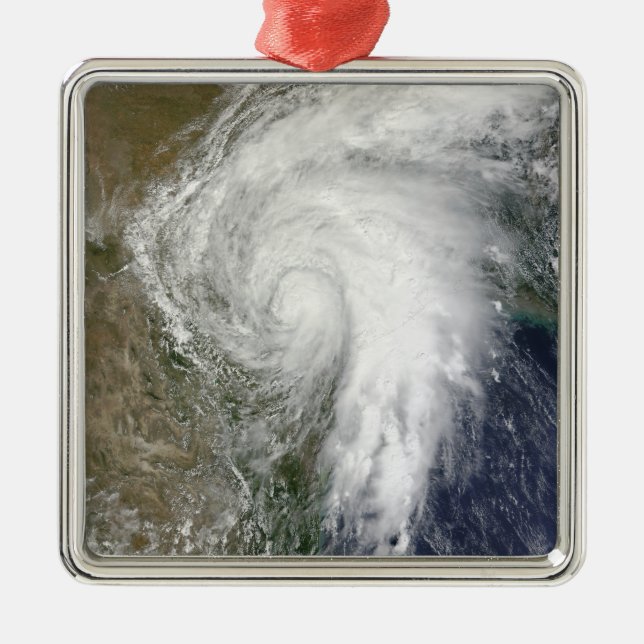 Tropischer Sturm Hermine über Texas Ornament Aus Metall (Vorne)
