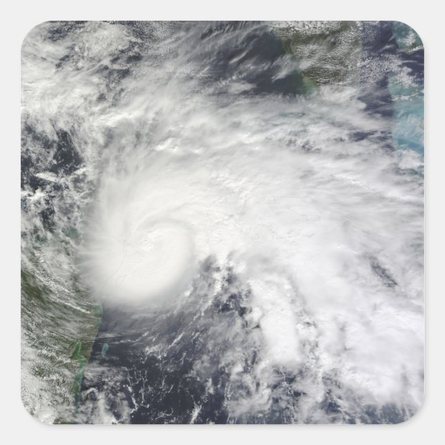Tropischer Sturm II in der Karibik 2 Quadratischer Aufkleber (Vorderseite)