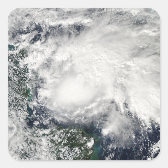 Tropischer Sturm II in der Karibik Quadratischer Aufkleber (Vorderseite)