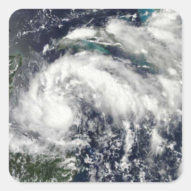 Tropischer Sturm Karl Quadratischer Aufkleber (Vorderseite)