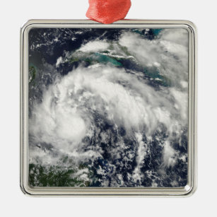 Tropischer Sturm Karl Silbernes Ornament