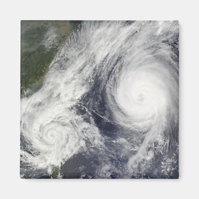 Tropischer Sturm Parma und Super Typhoon Melor Magnet (Vorne)