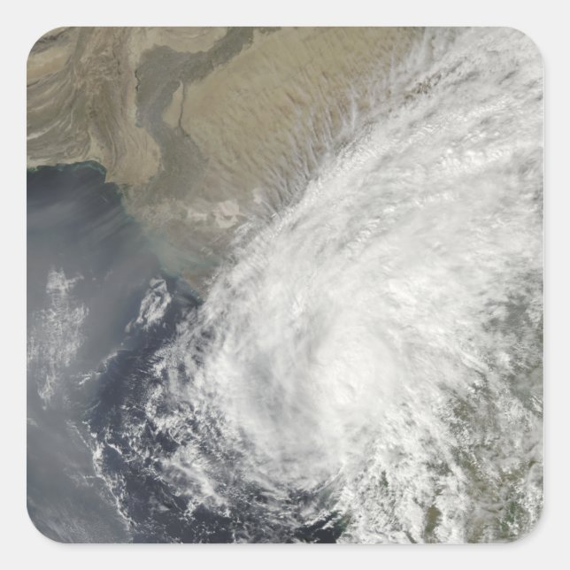 Tropischer Sturm Phyan Quadratischer Aufkleber (Vorderseite)