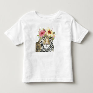 Tropischer süßer Gepard des Halo-  Kleinkind T-shirt