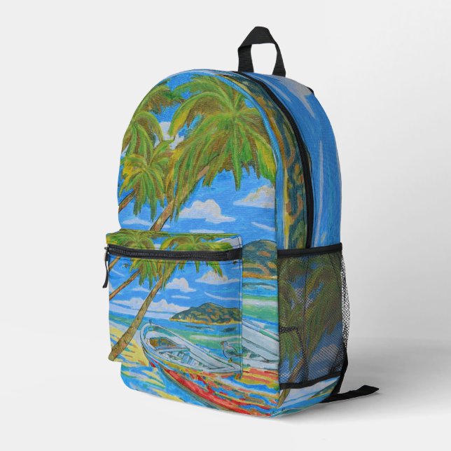 Tropischer Szene Rucksack (Rückseitige Ecke Rechts)