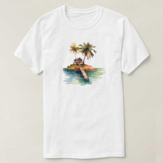 Tropischer T - Shirt (Design vorne)