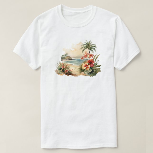 Tropischer T - Shirt (Design vorne)