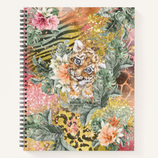 Tropischer Tiger für Tierwerbung Notizbuch