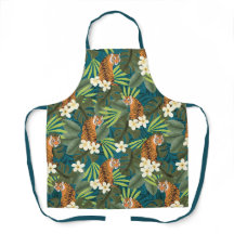 Tropischer Tiger Hawaiian Palm Dschungel Aquamarin