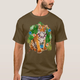 Tropischer Tiger T-Shirt