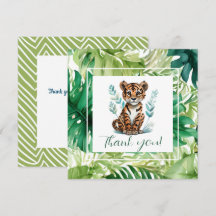 Tropischer Tiger und Jungle Foliage Babydusche