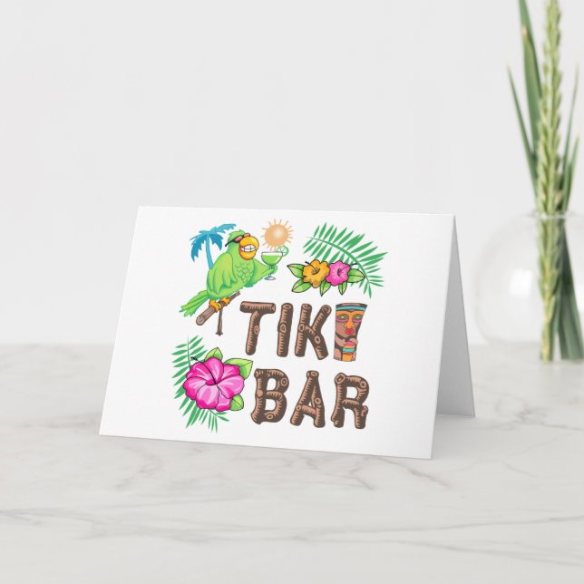 TROPISCHER TIKI-BAR KARTE (Vorderseite)