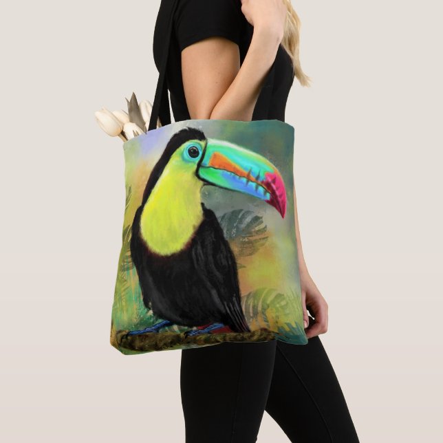 Tropischer Toco Toucan Tote Bag Tasche (Von Nahem)