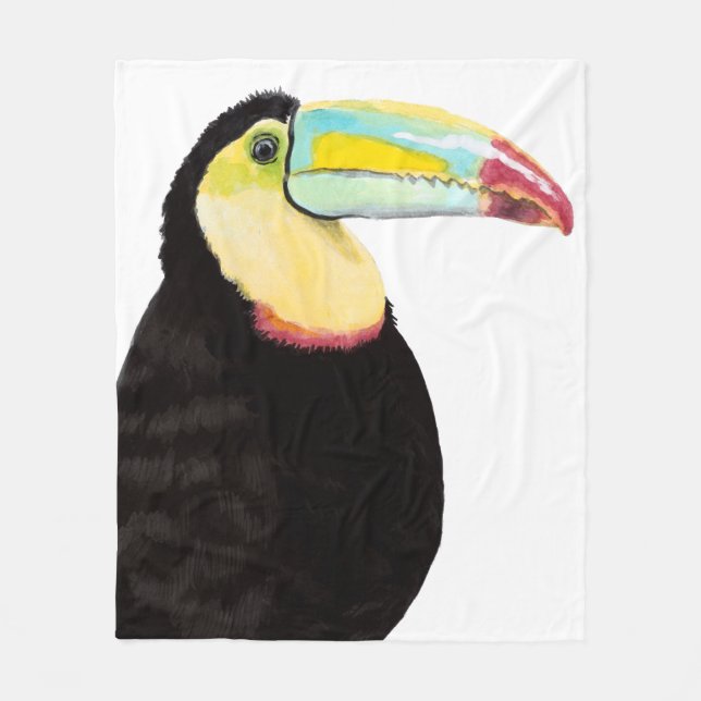Tropischer Toucan Bird Fleecedecke (Vorderseite)