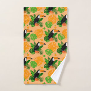 Tropischer Toucan Bird Nahtloses Muster Handtuch