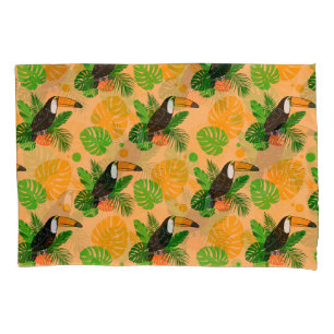 Tropischer Toucan Bird Nahtloses Muster Kissenbezug