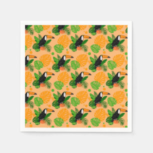 Tropischer Toucan Bird Nahtloses Muster Serviette