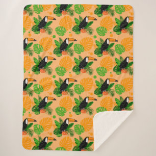 Tropischer Toucan Bird Nahtloses Muster Sherpadecke