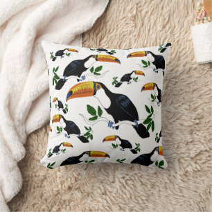 Tropischer Toucans Muster Kissen