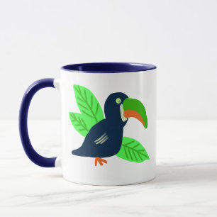 Tropischer Touch und Blätter Tasse