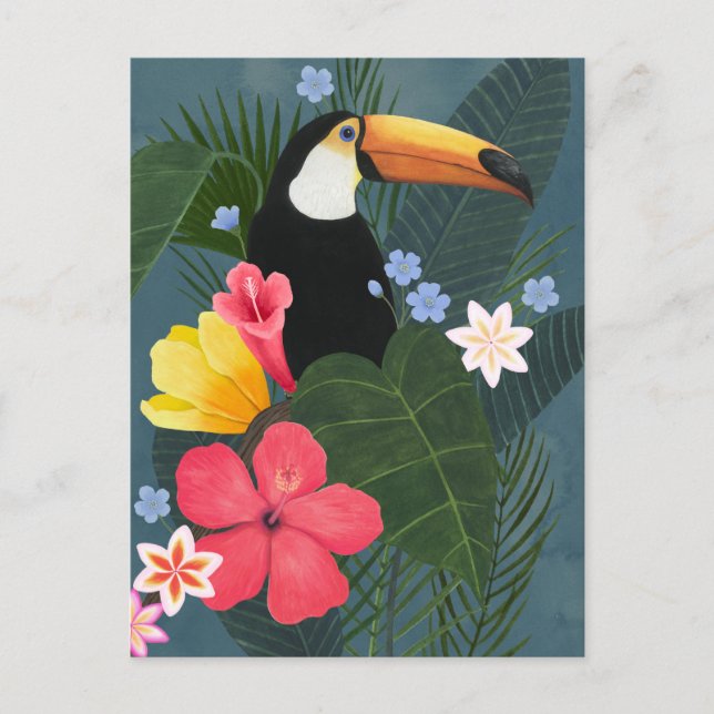 Tropischer Toukan in der Wildnis Postkarte (Vorderseite)