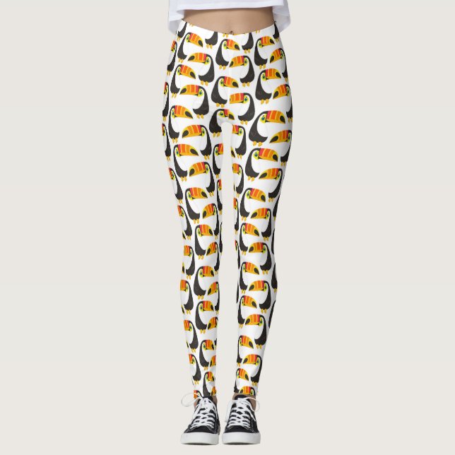 Tropischer Toukan Leggings (Vorderseite)