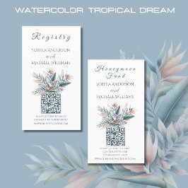 Tropischer Traum von Aquarellen - Registry-Honeymo Visitenkarte