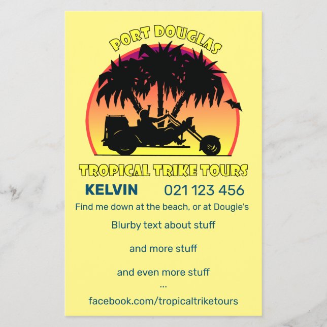 Tropischer Trip Flyer (Vorne)