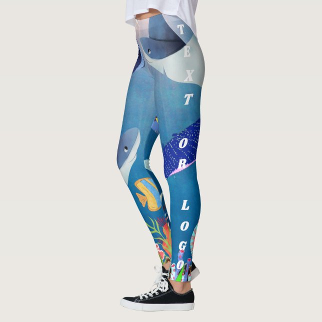 Tropischer Unterwasserroboter für Frauen Leggings (Links)