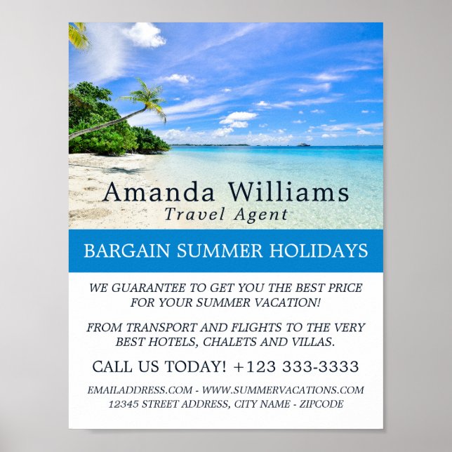 Tropischer Urlaub, Agent-Werbung Poster (Vorne)