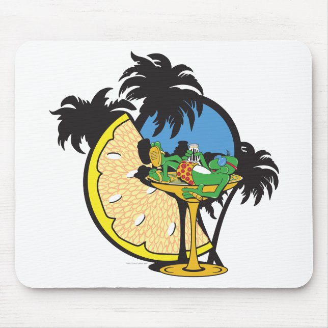 Tropischer Urlaub Gecko Mousepad (Vorne)