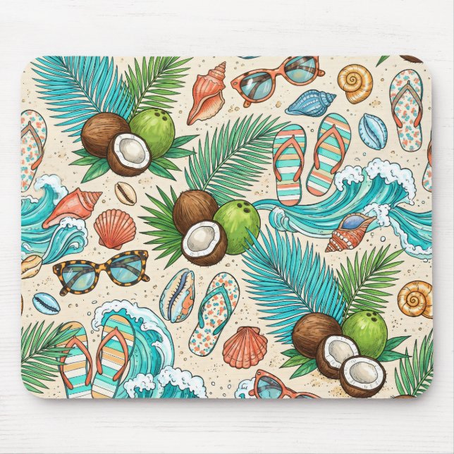 Tropischer Urlaub. Mousepad (Vorne)