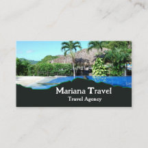 Tropischer Urlaub,Reise-Agent-Visitenkarte