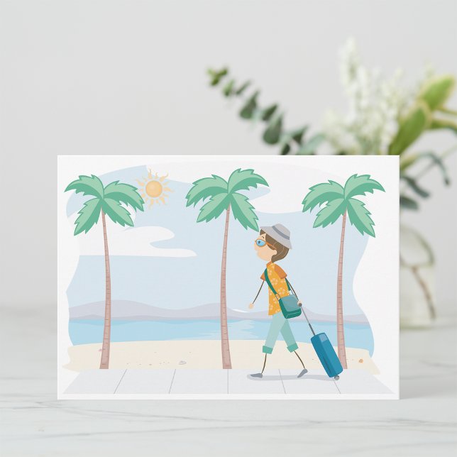Tropischer Urlaub Reisende Spaß Beach Reisen Einladung (Von Creator hochgeladen)