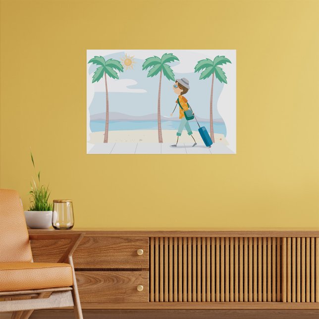 Tropischer Urlaub Reisende Spaß Beach Reisen Poster (Von Creator hochgeladen)
