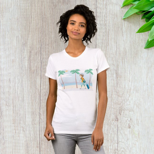 Tropischer Urlaub Reisende Spaß Beach Reisen T-Shirt (Von Creator hochgeladen)