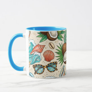 Tropischer Urlaub. Tasse