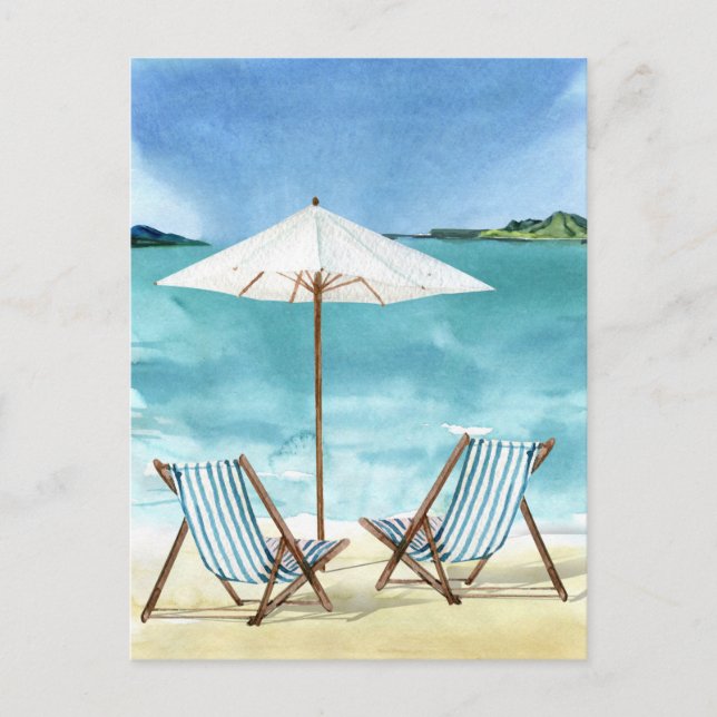 Tropischer Urlaub Wasser Meer Strand Postkarte (Vorderseite)
